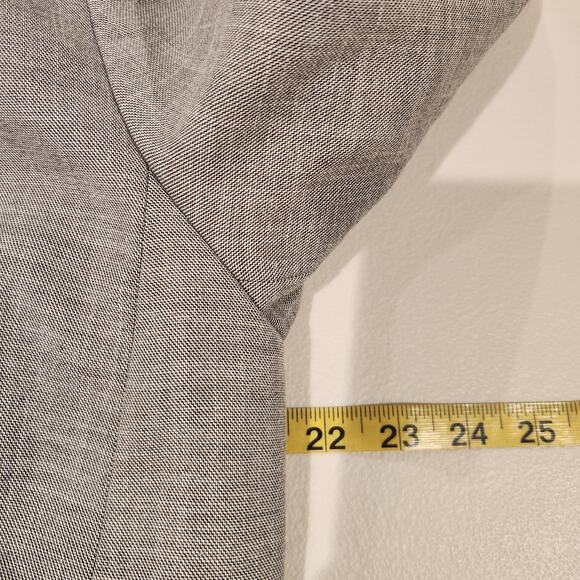 Talbots Womens Gray Tailored Sharkskin Blazer Bootcut Pants Suit Size 12/14 - Picture 5 of 16